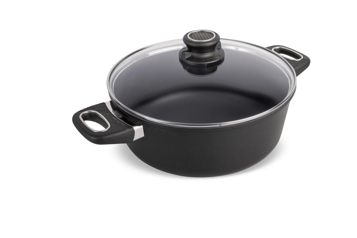 BRATENTOPF INDUKTION ⌀26cm - Schwarz, Kunststoff/Metall (26cm) - Gastrolux