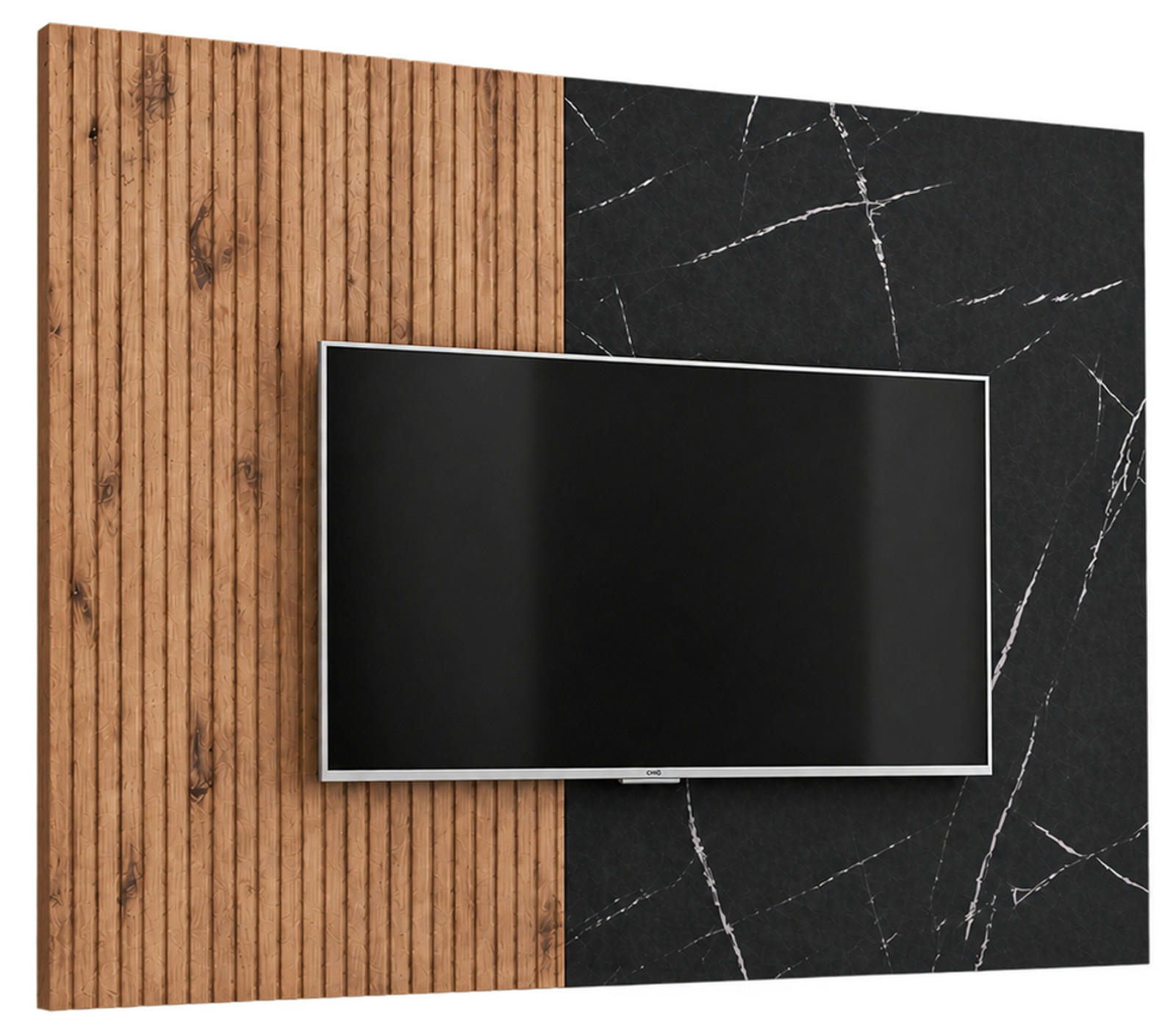 Inn.Furn Wandpaneel Eiche, Schwarz 160x118x1.6 cm