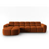 ECKSOFA links Lisa aus Samt terrakotta 4 Sitzplätze - Terra cotta, Textil (170/310cm) - Micadoni