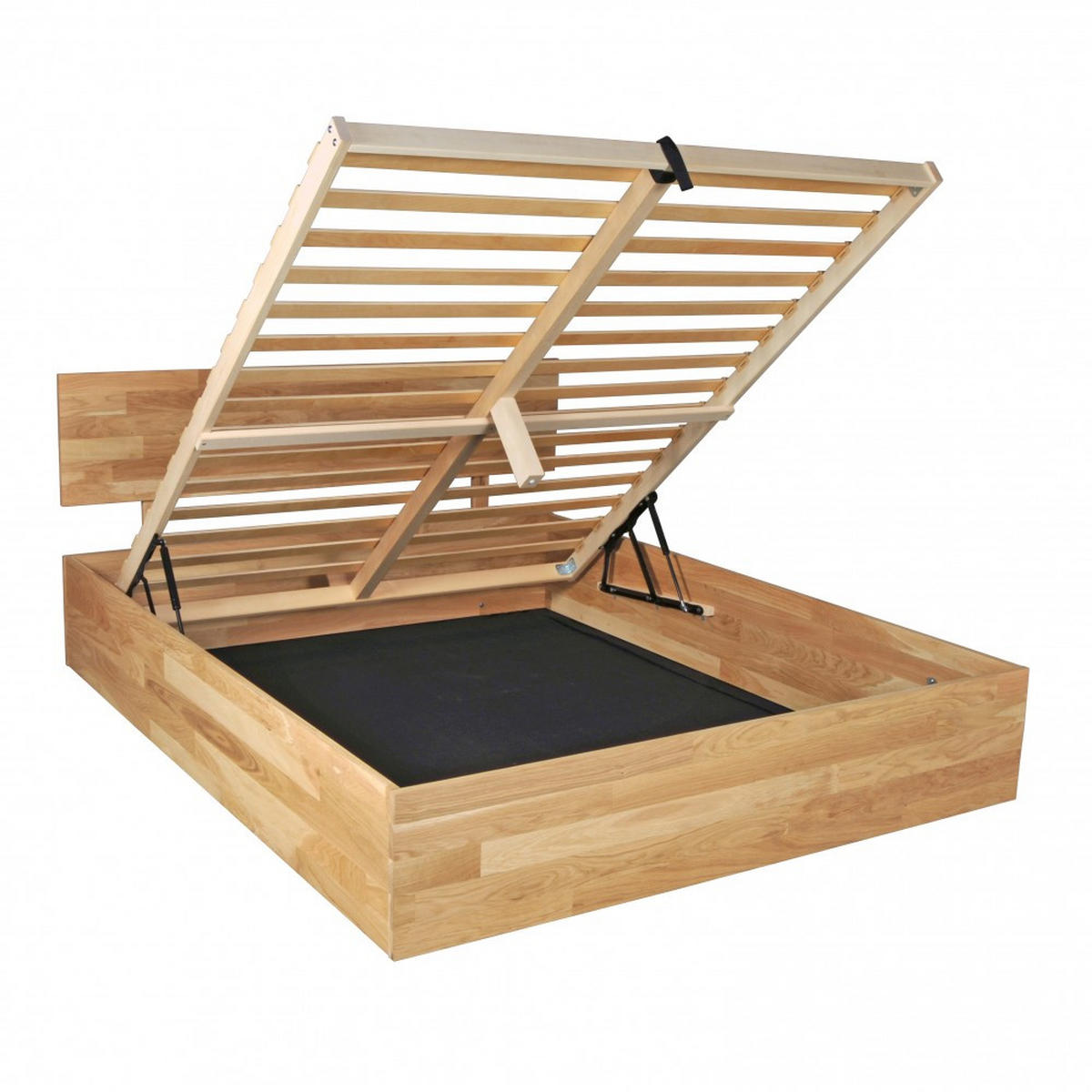 MASSIVHOLZBETT mit Bettkasten/140x200cm MILO - Eiche geölt - Eichefarben, Holz (140/200cm) - Weber Industries