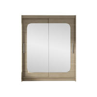 SCHWEBETÜRENSCHRANK Westa XII - Silberfarben/Sonoma Eiche, Holzwerkstoff/Metall (150/200/58cm) - MIRJAN24