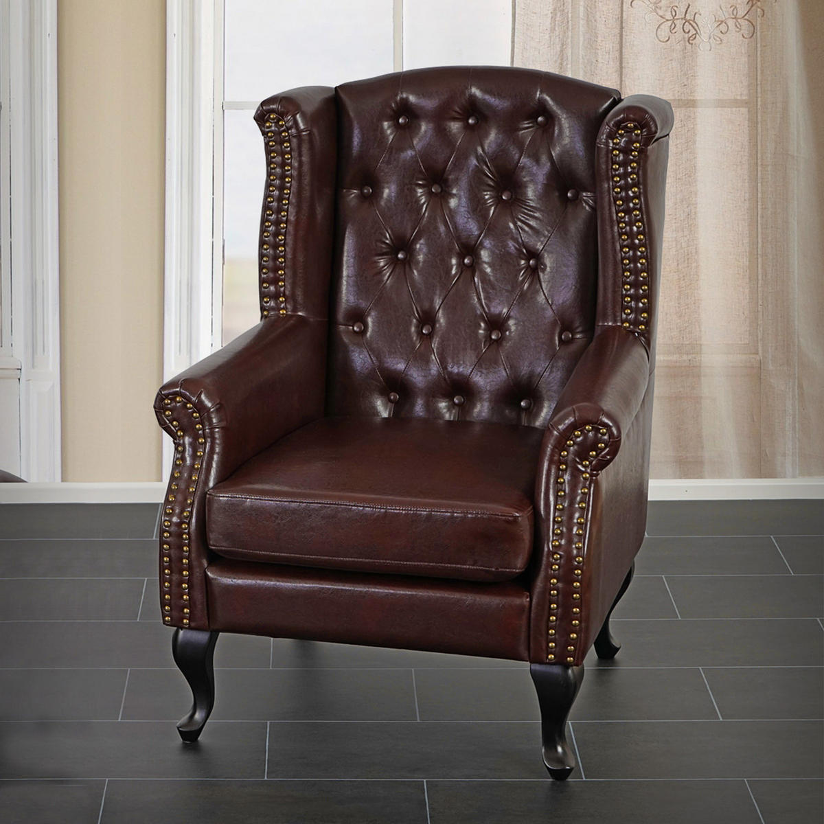 RELAXSESSEL Kastanienbraun - Rotbraun, Textil (75/102/80cm) - MCW
