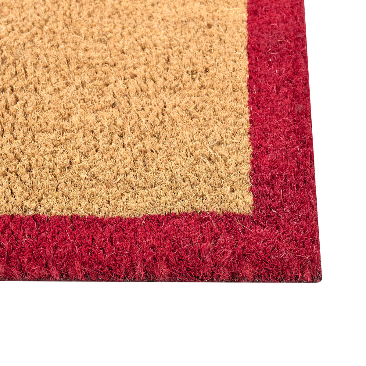 FUSSMATTE Naturfarben 60/90 cm Weihnachtsmotiv Kokosfasern Bulusan - Naturfarben, Textil (60/90cm) - Beliani