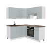 ECKKÜCHE Fame-Line Hellblau-grau/Weiß 160 x 190 cm, AP Eiche - Blaugrau/Weiß, Holzwerkstoff (190/81.6/60cm) - Vicco