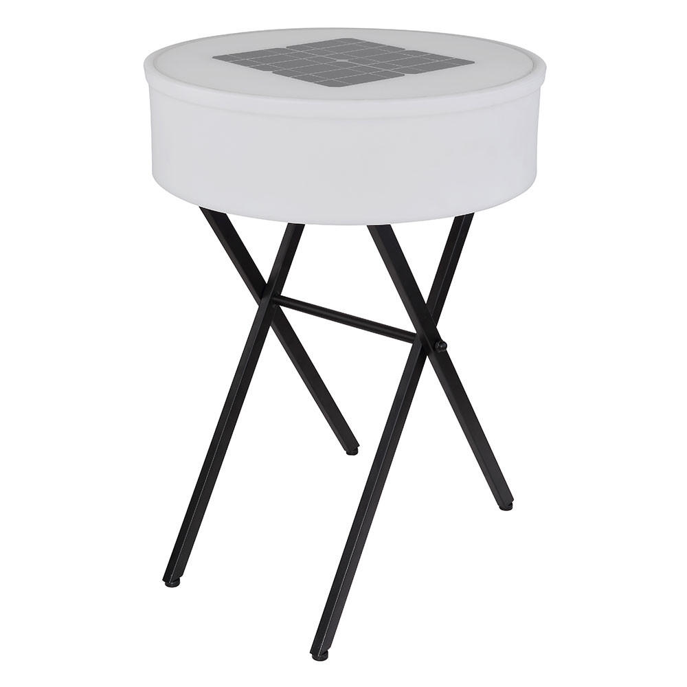 LED AUSSENLEUCHTE Solar Weiß Opal - Weiß, Metall (53/53/75cm) - Globo Lighting