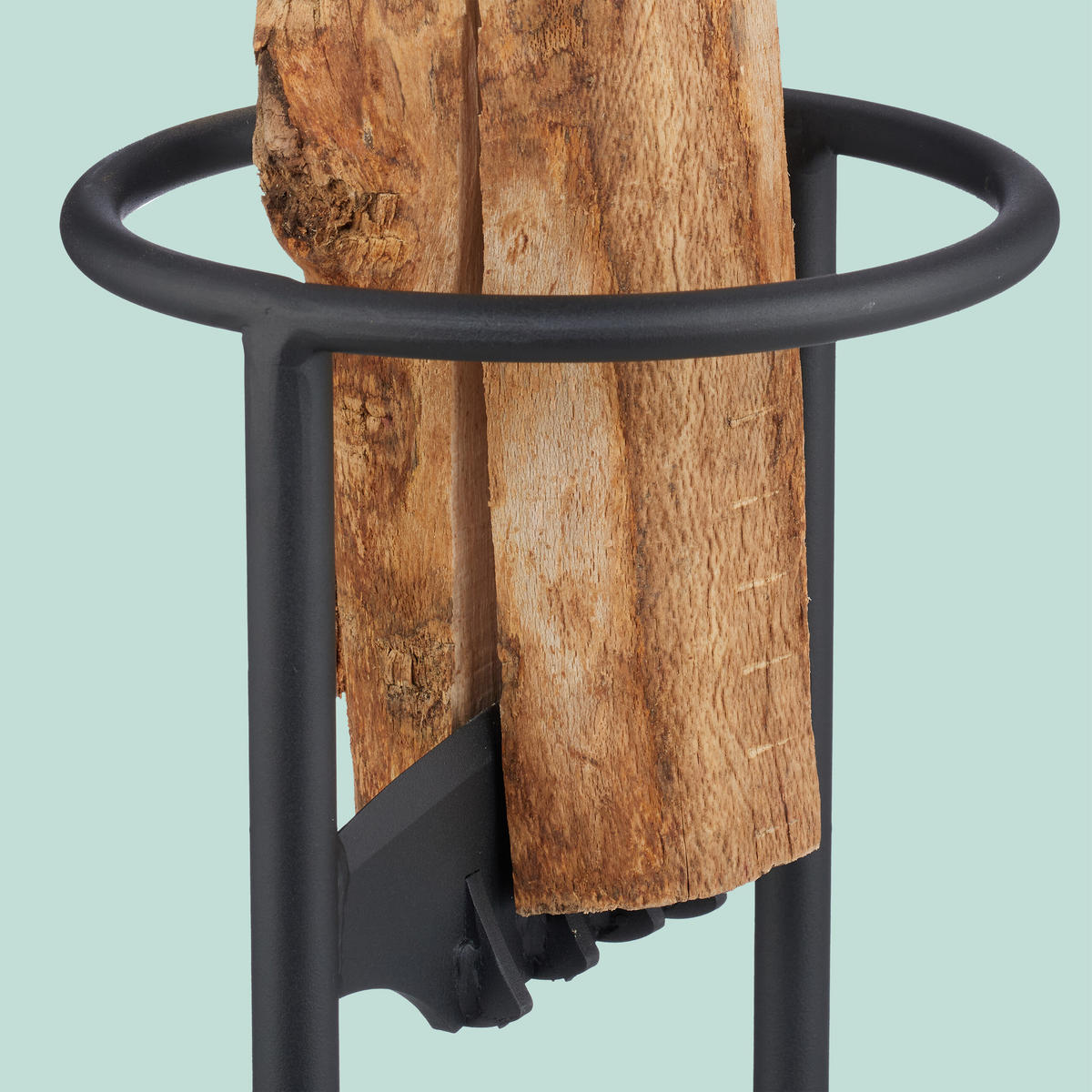 HOLZSPALTER - Schwarz, Metall (20.5/31.5/19cm) - Relaxdays