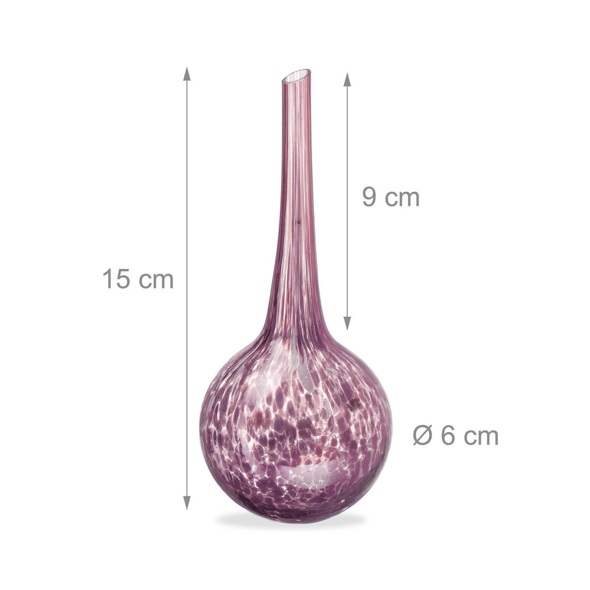 2XBEWÄSSERUNGSKUGEL - Lila, Glas (6/15/6cm) - Relaxdays
