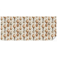 KINDERTAPETE - Safari - Heißluftballons - Taupe - 450x200 cm - Beige, Papier (450/200cm) - OnlyWow