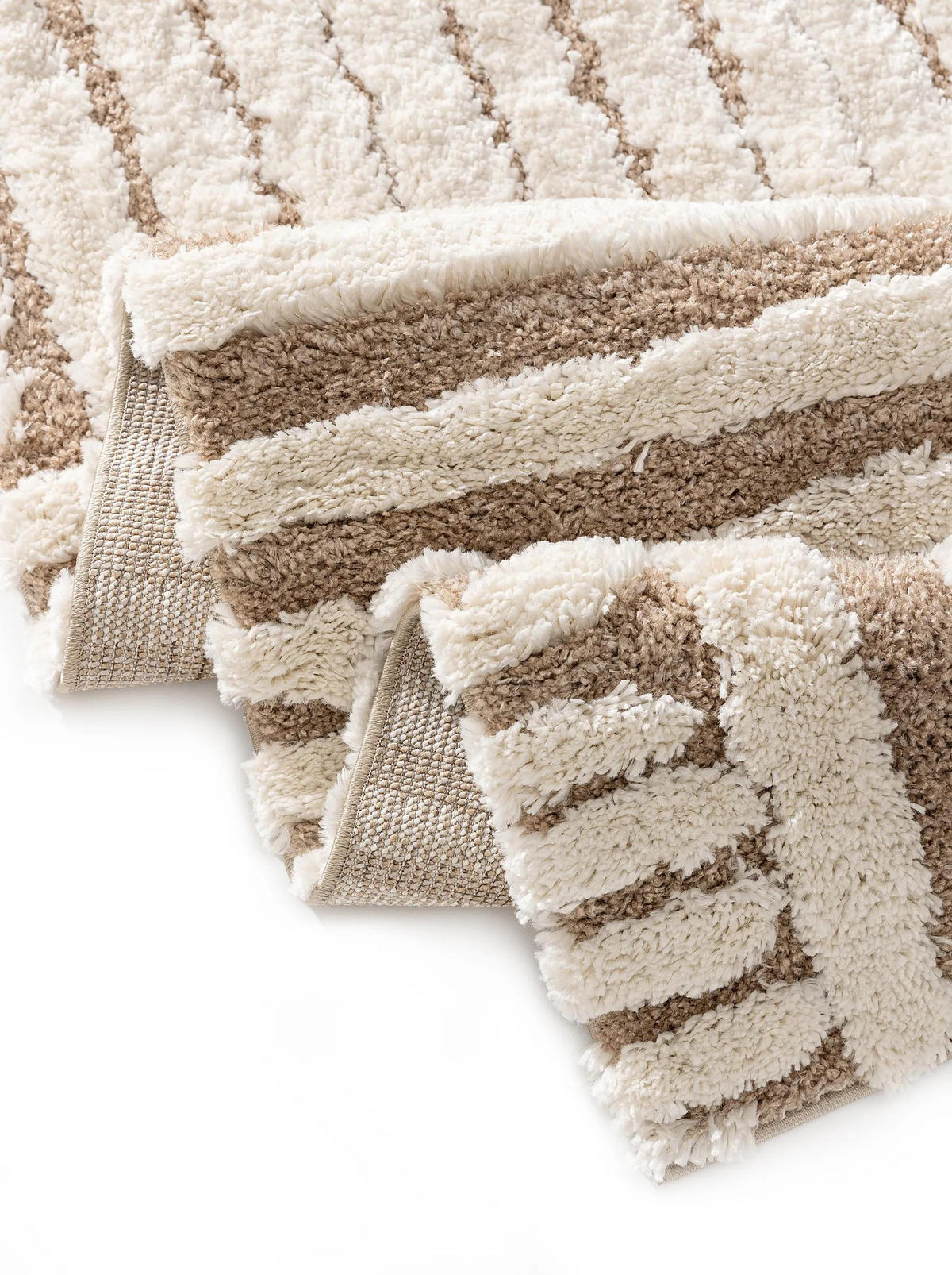 HOCHFLORTEPPICH Tibo Cream/Beige 120x170 cm - Creme, Textil (120/170cm) - benuta Pop