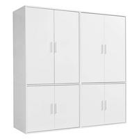 KLEIDERSCHRANK Der Grenzenlose - Weiß, Holzwerkstoff (180/187/58cm) - Mokebo