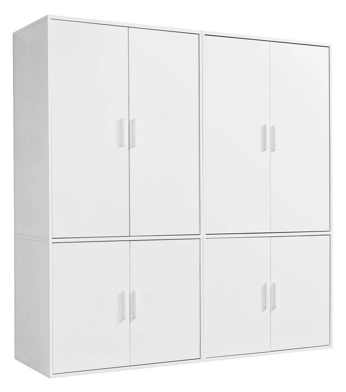 KLEIDERSCHRANK Der Grenzenlose - Weiß, Holzwerkstoff (180/187/58cm) - Mokebo