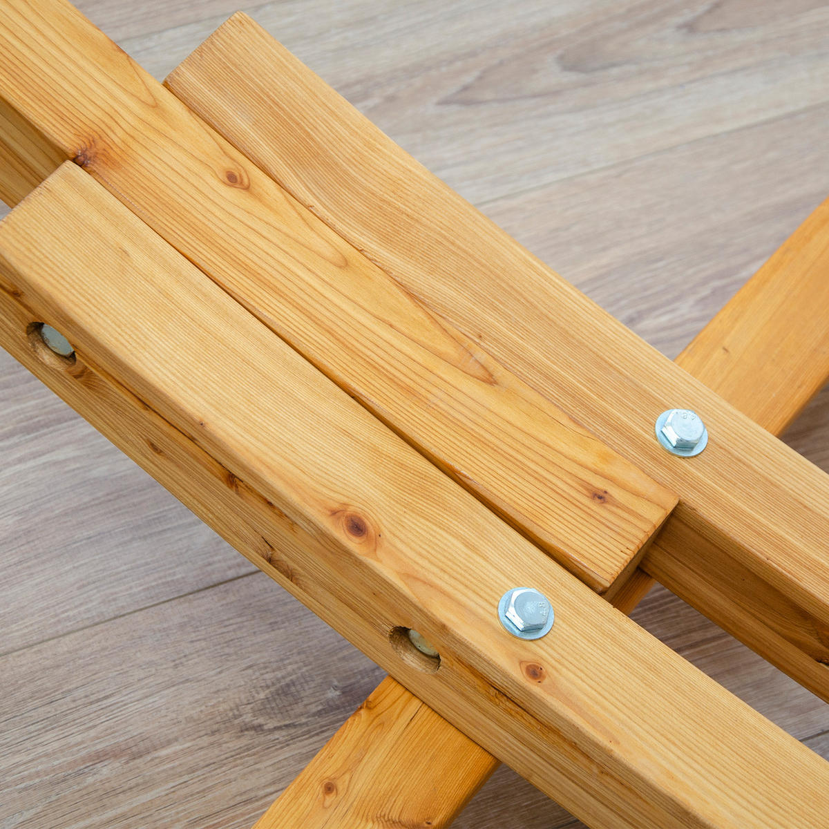 HÄNGEMATTE mit Holzgestell bis 150kg, 310/120cm, Braun - Braun, Holz (120/118/325cm) - Amanka