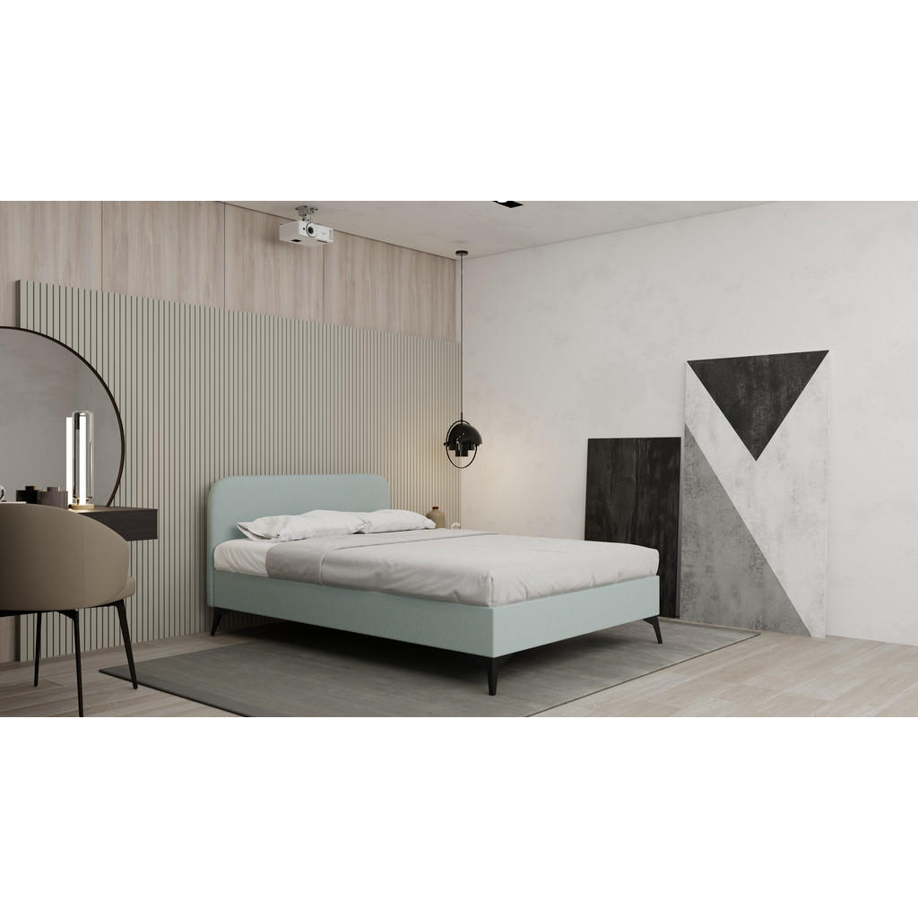 Thumbnail - Panda Möbel Polsterbett, Blau, Holz, Mode, 140x200 cm, Oeko-Tex® Standard 100, Schlafzimmer, Betten, Polsterbetten