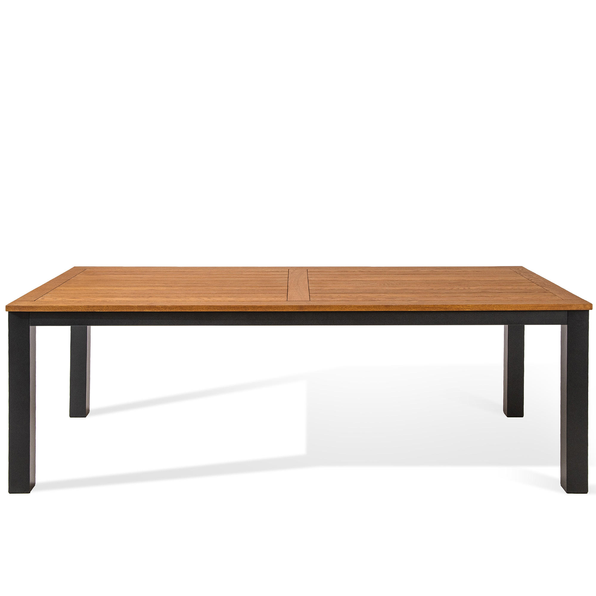 GARTENTISCH LENTI - Anthrazit/Braun, Holz (100/220/76cm) - KONSIMO®