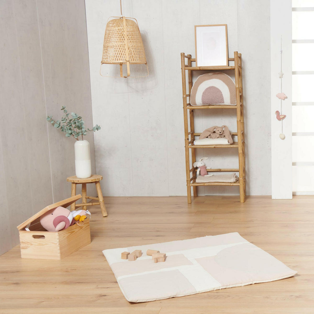 KRABBELDECKE Musselin Natur - Naturfarben, Textil (100/100cm) - nordic coast company