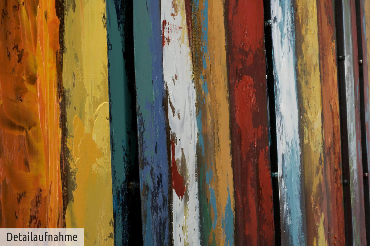 METALLBILD Bunt 120/60 cm - Multicolor, Metall (120/60cm) - KUNSTLOFT