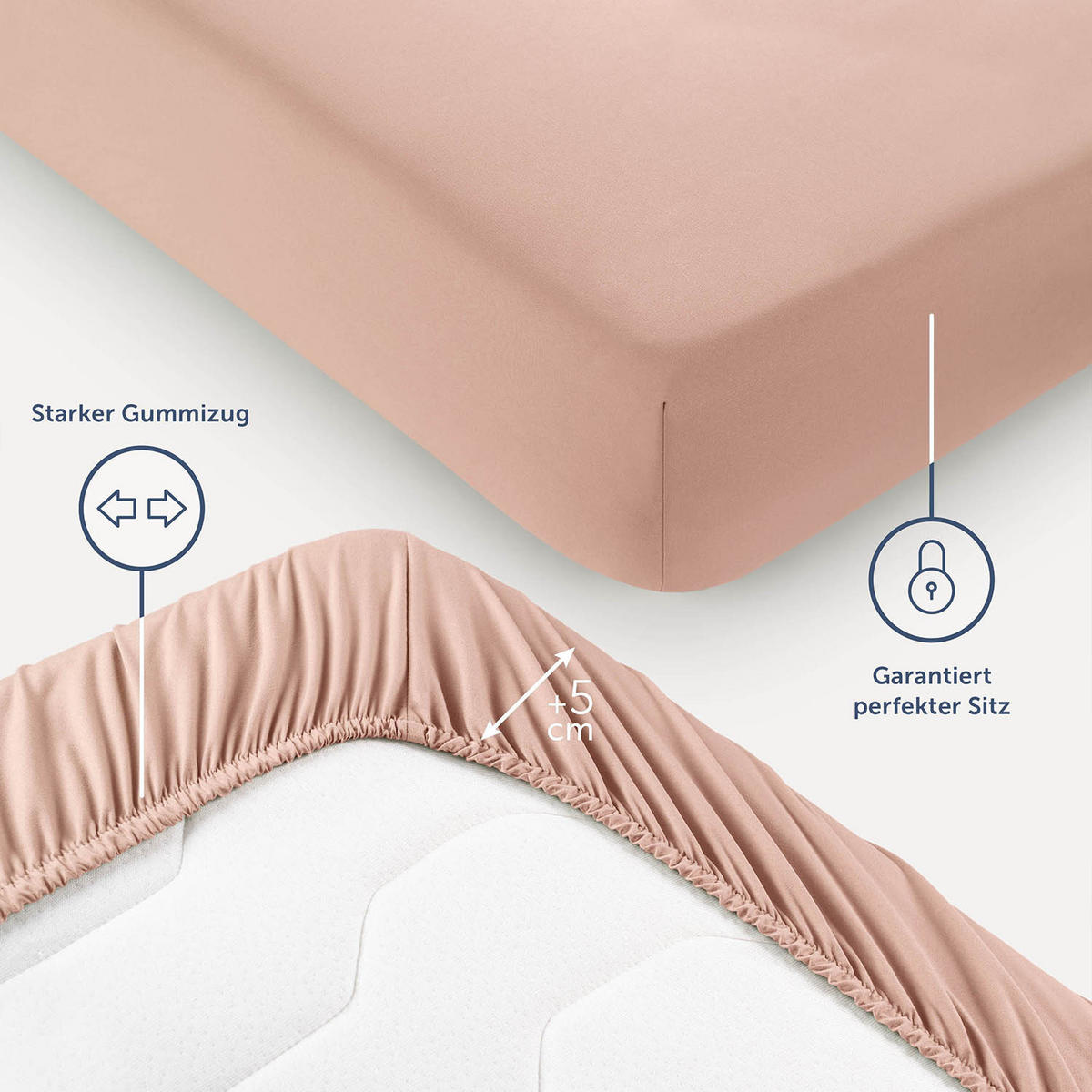 SPANNBETTLAKEN 80/200/30 cm Rosa - Rosa, Textil (80/200cm) - Blumtal