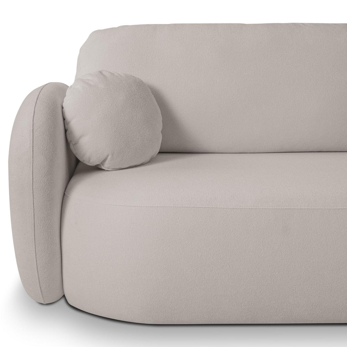 ECKSOFA Olena - Creme (Sicuro 65) - Creme, Holzwerkstoff (248/174cm)