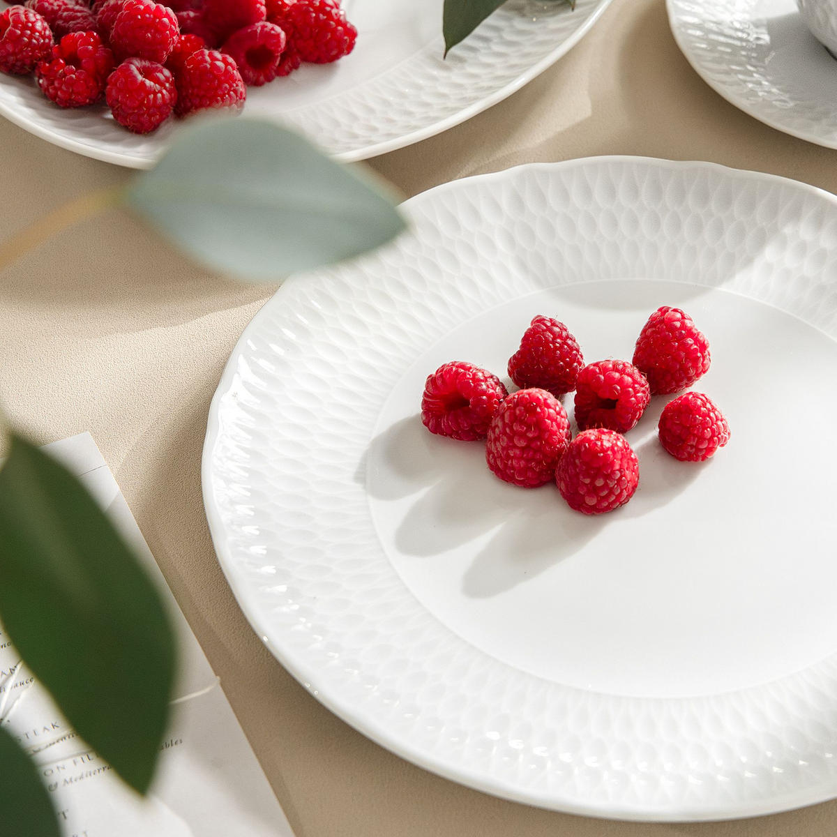 TELLER-SET SPEISETELLER CMIELOW SOFIA 6-tlg aus Porzellan - Weiß, Keramik (26cm) - KONSIMO®