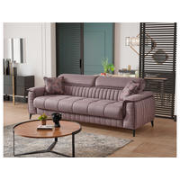 SITZGARNITUR Regina, Braun Stellvariante 3+1+1 - Braun, Holzwerkstoff/Kunststoff (243/85/95cm)