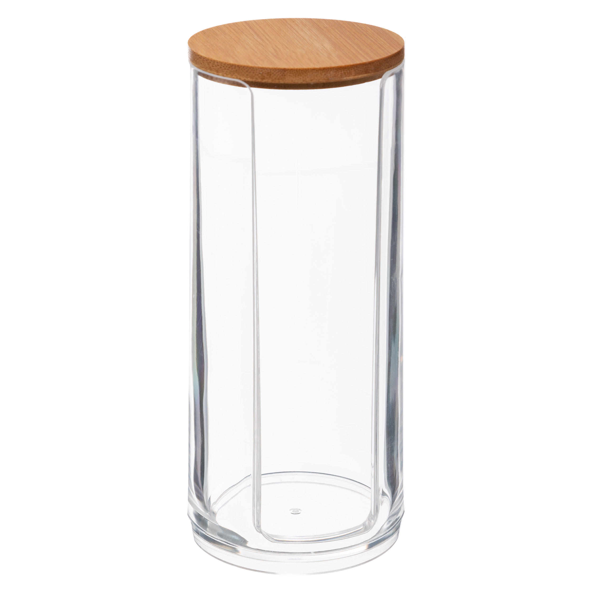 WATTEPADSSPENDER Selena, Kunststoff, Bambus, 17.8 cm - Beige, Kunststoff (7/17.8/7cm) - 5five Simply Smart