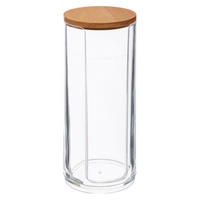 WATTEPADSSPENDER Selena, Kunststoff, Bambus, 17.8 cm - Beige, Kunststoff (7/17.8/7cm) - 5five Simply Smart