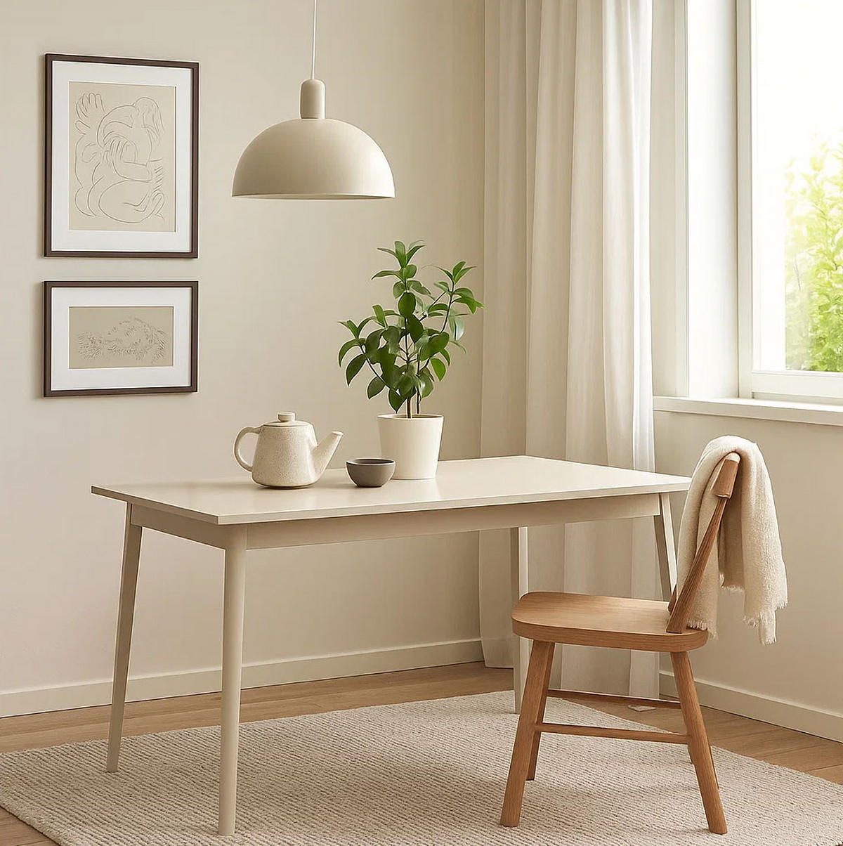 ESSTISCH Rose sandbeige 180 / 90 / 75,5cm - Beige, Holz/Holzwerkstoff (90/180/76cm) - Feldmann-Wohnen