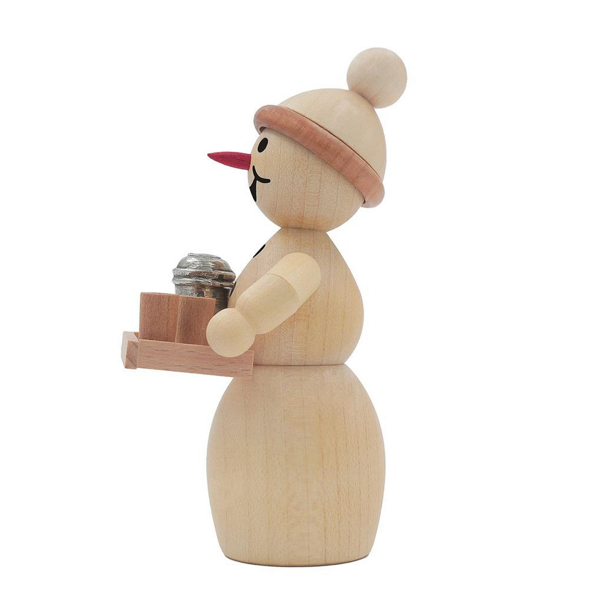 HOLZFIGUR Schneefrau Wirtin mit Bierkrug 9 cm - Multicolor, Holz (5/1/0.1cm)