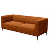 3-SITZER SOFA - Rostfarben/Schwarz, Textil/Metall (205/74/88cm) - home24