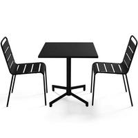 GARTENSET 3-tlg., Schwarz - Schwarz, Metall - Oviala