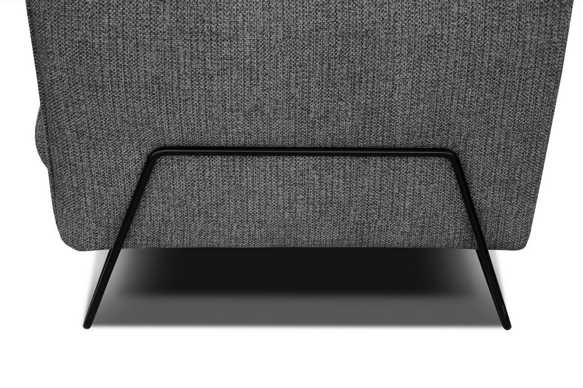 ECKSOFA HOSTEN 4-Sitzer, anthrazit - Anthrazit/Schwarz, Holzwerkstoff/Textil (158/269cm) - Courtois Laville