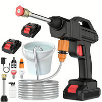 HOCHDRUCKREINIGER 50Bar, Schwarz, für Makita 24V Batterie, mit 2 Batterien - Schwarz, Metall (41.5/23cm) - Coonoor