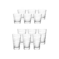 TRINKGLÄSER Vario Struttura transparent 12er Set - Transparent, Glas (0.001L) - Leonardo Living