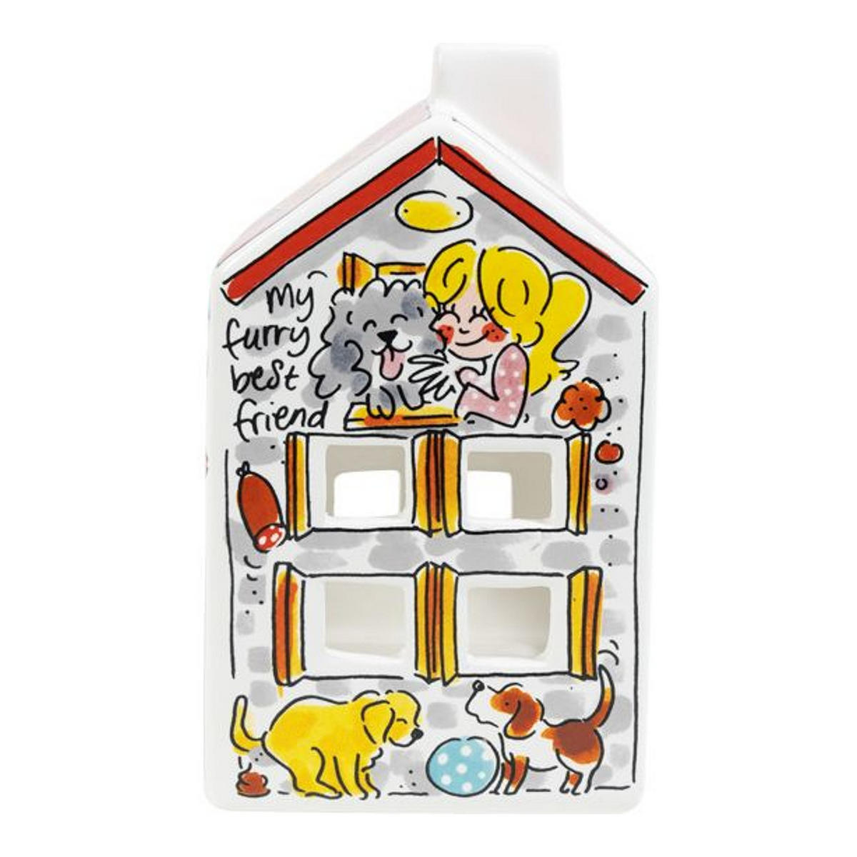 LICHTHAUS Hundeliebhaber in Bunt - 14,50cm - Multicolor, Keramik (8.5/14.5/8.3cm) - Blond Amsterdam