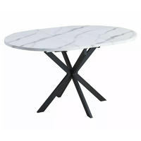 ESSTISCH Gaston Weiß Marmor / Schwarz 100-135 / 100 / 75cm - Schwarz/Weiß, Holz/Holzwerkstoff (100/100/75cm) - Feldmann-Wohnen
