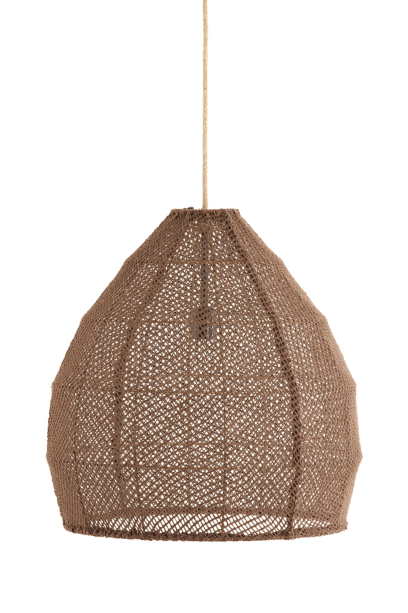 HÄNGELAMPE Makassar Braun Ø50/50 cm - Braun, Textil (50/50/50cm) - Light & Living