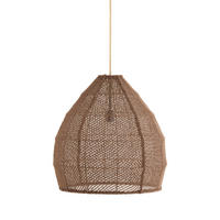 HÄNGELAMPE Makassar Braun Ø50/50 cm - Braun, Textil (50/50/50cm) - Light & Living