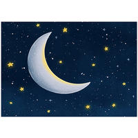 FOTOTAPETE Himmel Mond Blau 250x175 cm - Multicolor, Papier (250/175cm) - Wallarena