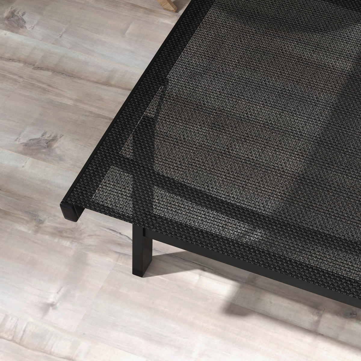 SONNENLIEGE 2er-Set DE-15618 mit Rollen, 5-fach verstellbar Schwarz - Schwarz, Metall (165/102/66cm) - ComfortXL