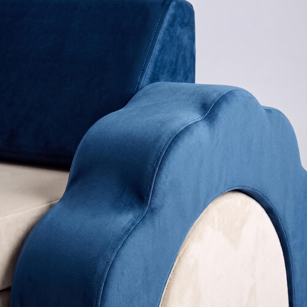 SPIELSOFA Blau Kinder 10-tlg.-Set modular - Multicolor, Kunststoff/Textil (150/47/65cm) - Relaxdays