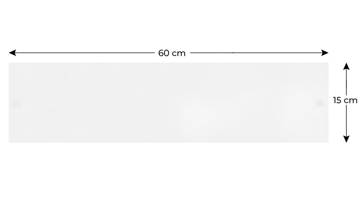 MAGNETPLATTE rahmenloses SLIMboard - Magnetisches trocken abwischbares Whiteboard 60x15 cm - Weiß, Metall (60/15/0.3cm) - ALLboards