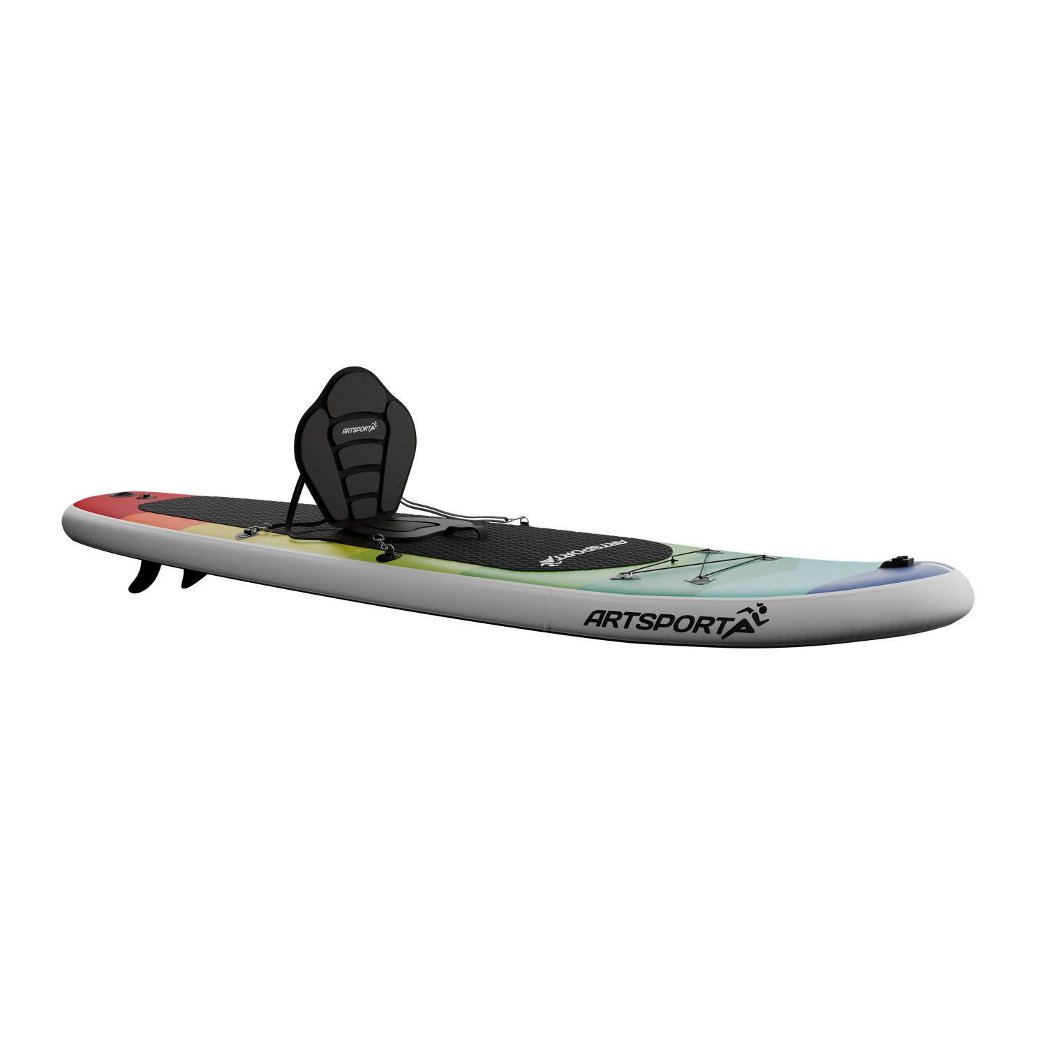 STAND UP Paddle Board Retro Love aufblasbar mit Kajak-Set - Multicolor, Kunststoff (320/77/15cm) - Artsport