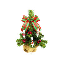 LAALU WEIHNACHTSBAUM geschmückt künstlich mit 26 Ornamenten TINY 7 im Topf 25 cm - Rot/Weiß, Kunststoff (25cm) - LAALU