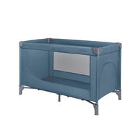 REISEBETT so gifted grau blau weiche Matratzenauflage, Seiteneingang - Grau, Metall (60/120cm) - Kikka boo