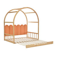 HAUSEBETT 140/200 cm mit Schiebebett in Natur - Naturfarben, Holz (140/200cm) - KOMHTOM