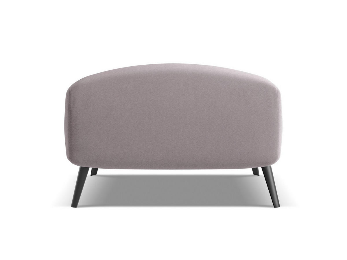 POUF Samt Stoff Violett - Lila/Flieder, Textil/Metall (65/44/65cm) - Makamii