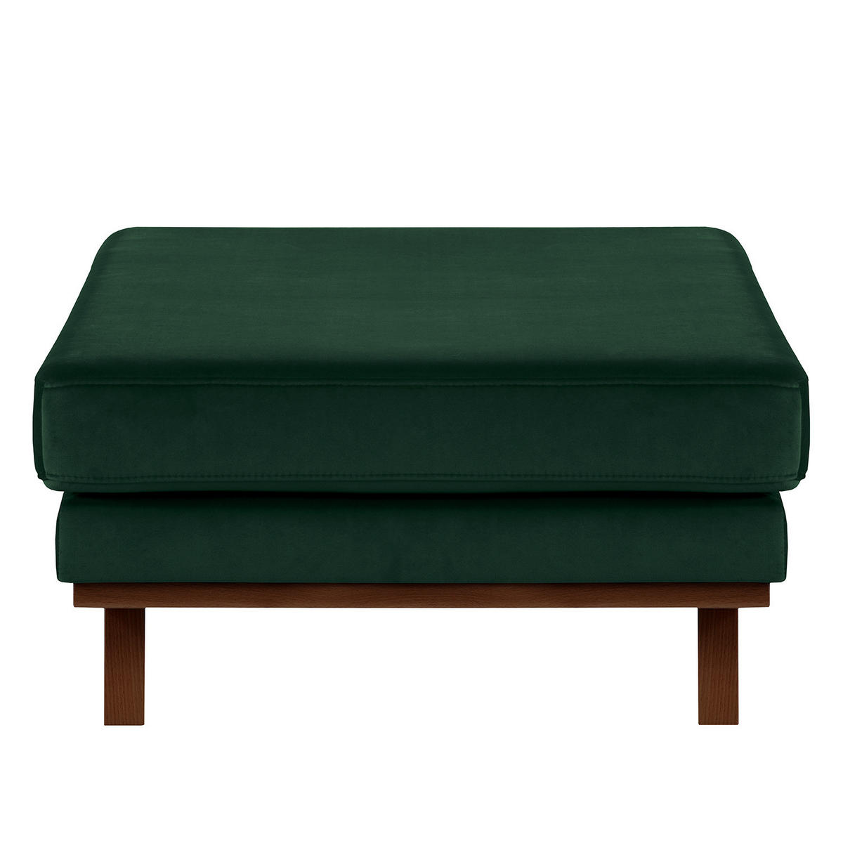 HOCKERBANK - Buchefarben/Grün, Buchenholz/Textil (180/43/81cm) - home24