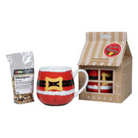 KAFFEEBECHER Geschenkset Santa Claus mit Glühweingewürz - Naturfarben, Keramik (0.4L) - Könitz