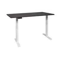 SCHREIBTISCH höhenverstellbar elektrisch Edithe 140x90 weiß/schwarzstahl - Schwarz, Holz (140/90/74cm) - 58aufmkessel