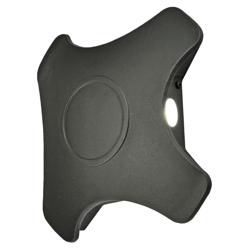 LED AUSSEN-WANDLEUCHTE Alu Schwarz - Schwarz, Metall (19/19/5cm)
